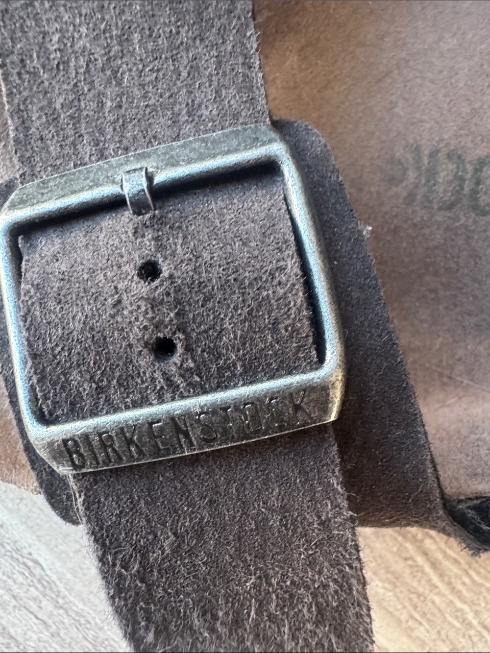 Birkenstock Dark Brown Two-Strap Buckle Sandals - Picture 3 of 4